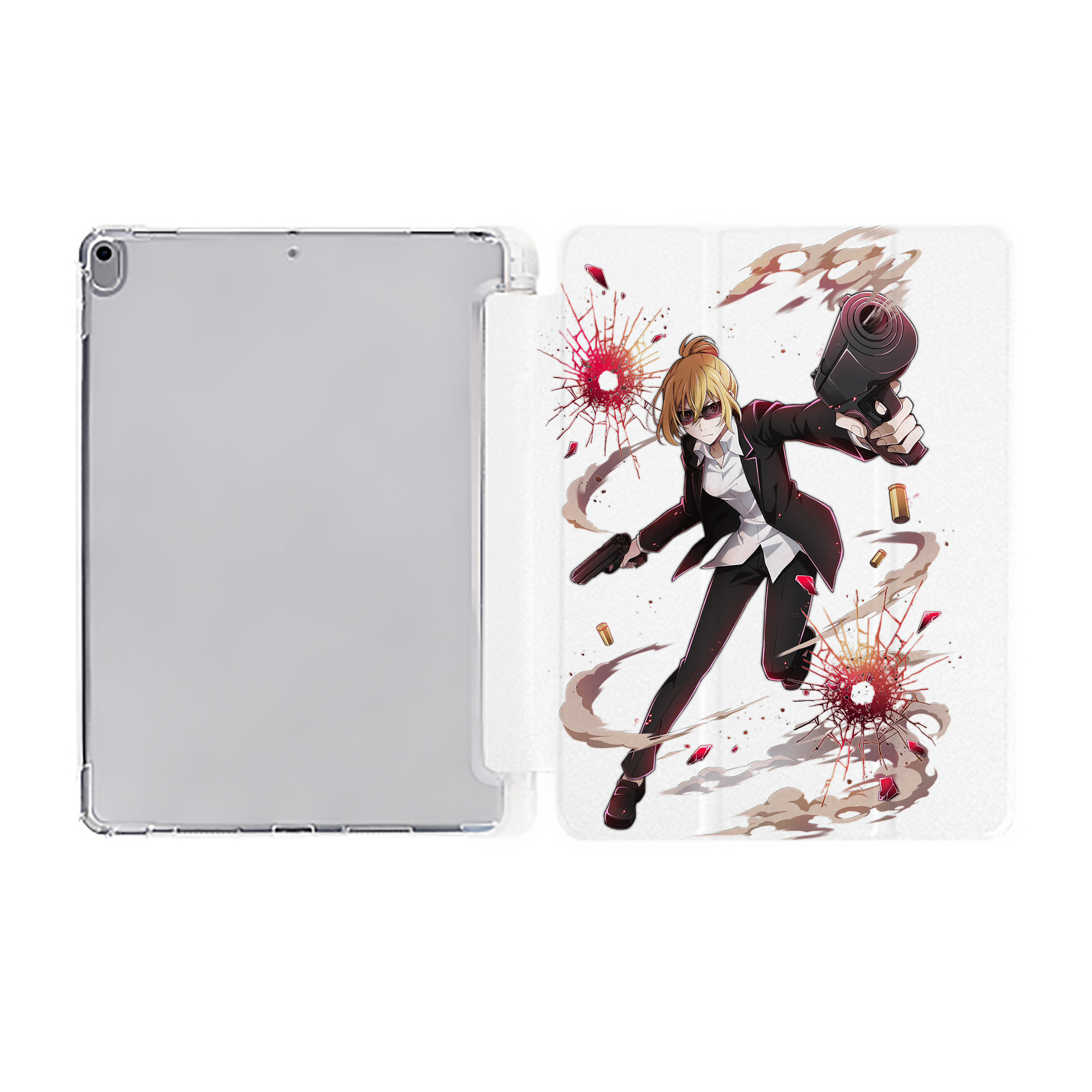 （画像用） 文豪ストレイドッグス Bungo Stray Dogs IPad ケース ペン収納付き 三つ折りスタンド PUレザー×シリコン 対応機種9.5/10.5/10.9インチ